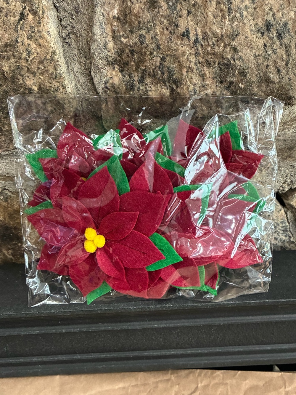 Lillian Vernon 611692 Poinsettia Package Toppers Set Of 6